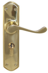 Superior Brass Entrance Lever 47.6mm Euro Locks 4