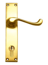 Superior Brass Entrance Lever 85mm Euro (3140E)