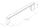 Barra D Handle Dull Brushed Nickel