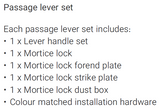Belgravia Lvr Brass Latch Pass. Set