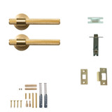 Belgravia Lvr Brass Latch Pass. Set
