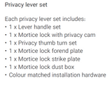 Belgravia Lvr Brass Mort. Priv. Set