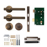 Belgravia Lvr Brass Mort. Priv. Set