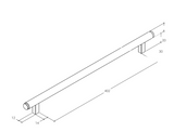 Bellevue Knurled Bar Pull