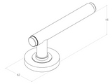 Bellevue Lined Lever Handle Set