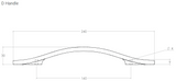 Calin Timber Bow Handle 160mm