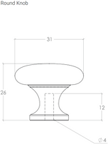 Duke Round Knob 31mm