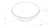Echo Round Timber Knob 60mm
