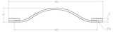 Flexa Leather D Handle Black 160mm