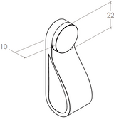 Flexa Leather Pull Light Tan 70mm