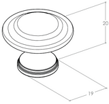 Florencia Concentric Knob 33mm