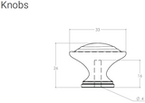 Florencia Concentric Knob 33mm