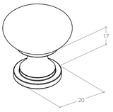 Florencia Plain Knob 29mm