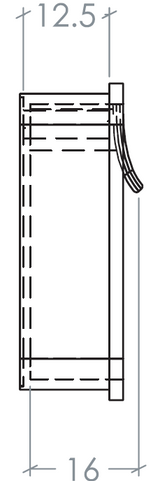 Fold Flush Pull Handle 128mm
