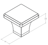 Georgia Square Knob 32mm