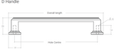 Huntington D Handle Chrome Plated