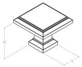 Huntington Square Knob 32mm
