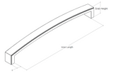 Iron Bridge D Handle Natural Iron