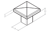 Kansas Square Knob 24mm