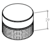 Point Round Knob 40mm