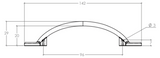 Trafalgar Bow Handle 96mm