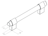 Casper Bar Handle Polished Gold 192mm