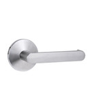 Lockwood 1360 Series Exterior Round Rose Half Set & Lever 166 - Satin Chrome