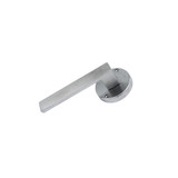 Lockwood 1370 Series Lever 101 on Round Rose - Interior Half Set Satin Chrome