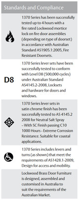 Lockwood 1370 Series Exterior Round Rose Half Set & Lever 101 - Satin Chrome