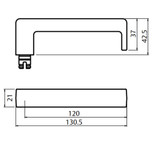 Lockwood 1901 Square End Plate with Cylinder & 142 Lever - Satin Chrome