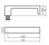 Lockwood 1939 Square End Plate with DDA Turn & 111 Lever - Satin Chrome