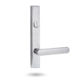 Lockwood 4603 Exterior Square End Plate with Emergency Turn & Lever 106 - Satin Chrome