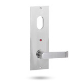 Lockwood 224 Interior Plate with Cylinder Hole & LED & 59 Lever - Satin Stainess Steel