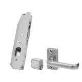Lockwood 3540 Short Backset Mortice Deadlock Cylinder & Lever - Satin Chrome