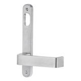 Lockwood 5901 Round End Plate with Cylinder Hole & 90 Lever - Satin Chrome