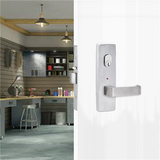 Lockwood 1820 Square End Plate with Cylinder Hole & LED & 90 Lever - Satin Chrome