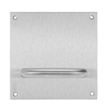 Lockwood 201 Interior Plate with Horizontal P1 Pull Handle - Satin Stainess Steel