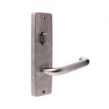Lockwood 1904 Square End Plate with Turn & 70 Lever - Satin Chrome Plate