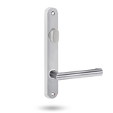 Lockwood 5704 Interior Round End Plate with Turn Knob & Lever 155 - Satin Chrome