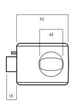 Lockwood 002 Deadlatch with Knob Open Out Strike - Satin Chrome Pearl