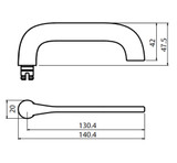 Lockwood Symphony 115 Lever On Interior Round Rose Half Set - Satin Chrome