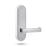 Lockwood 2905/111SC - Interior Round-End Brass Plate - Lever Only - Lever 111 - Satin Chrome