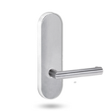 Lockwood 2805 Round End Plate with 155 Lever - Satin Chrome