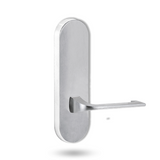 Lockwood 2805 Round End Plate with 124 Lever - Satin Chrome