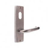Lockwood 1908 Square End Plate with Cylinder & Fixed 70 Lever - Satin Chrome