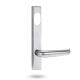 Lockwood 4801 Square End Plate with Cylinder Hole & 180 Lever - Satin Chrome