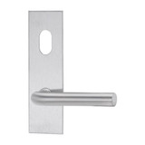 Lockwood 224 Exterior Plate with Cylinder Hole & 98 Lever - Satin Stainess Steel