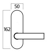 Lockwood 212 Exterior Plate with Cylinder Hole & 70 Lever - Satin Stainess Steel