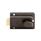 Lockwood 100 Nightlatch Body Open Out Strike No Cylinder - Brown