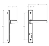 Lockwood Palladium Dummy Set 85mm Pitch & 29 Lever - Black
